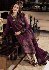 ASIM JOFA-UNSTITCHED 3PC DHANAK EMBROIDERED SUIT-PK-5808
