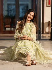IZEL-UNSTITCHED 3PC LAWN CHIKANKARI EMBROIDERED SUIT-PK-5704