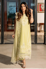 IZEL-UNSTITCHED 3PC LAWN CHIKANKARI EMBROIDERED SUIT-PK-5704