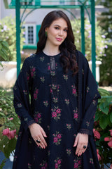 BAREEZE-UNSTITCHED 3PC DHANAK EMBROIDERED SUIT-PK-5296