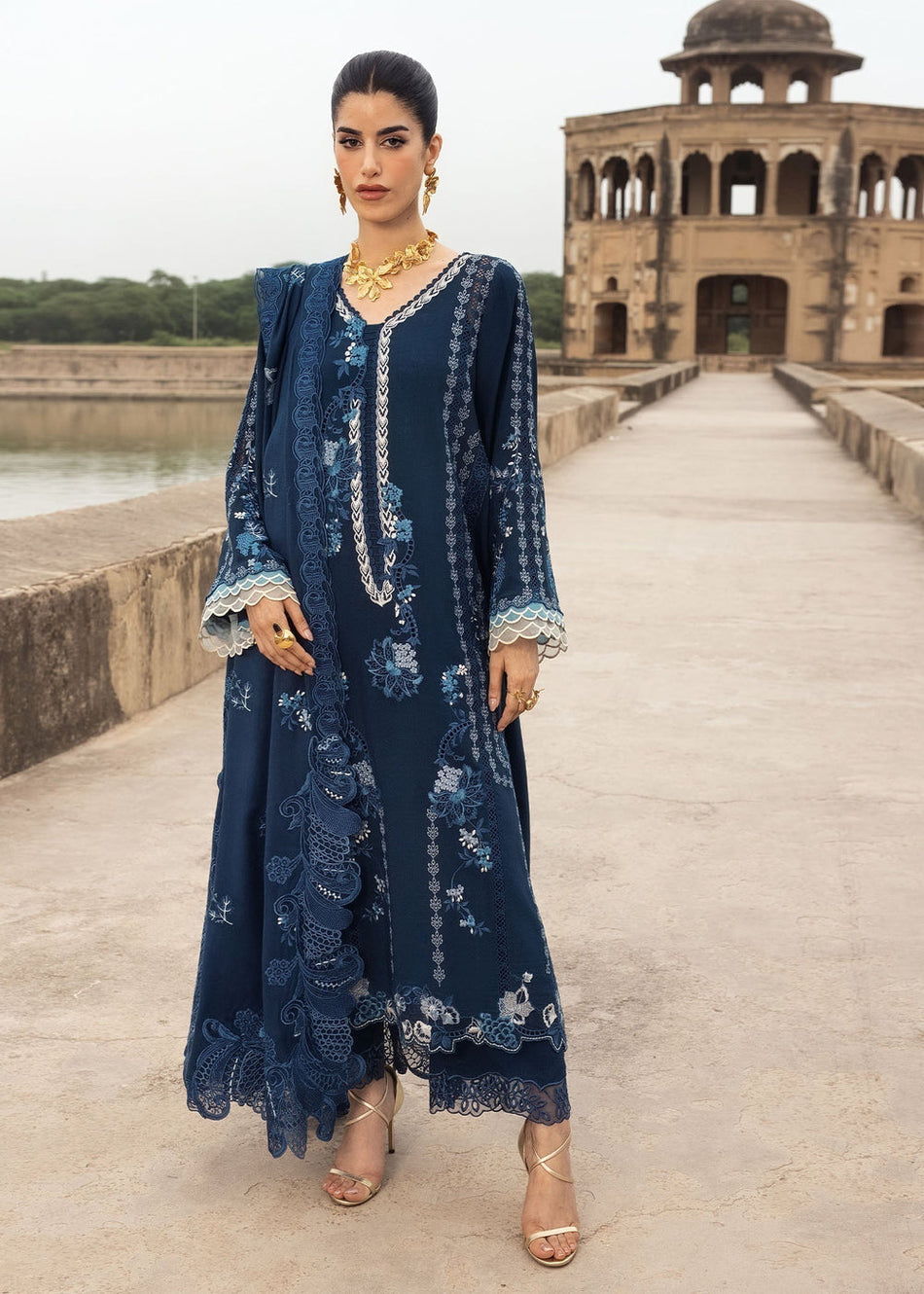 BATIK-UNSTITCHED 3PC DHANAK EMBROIDERED SUIT -PK-5156