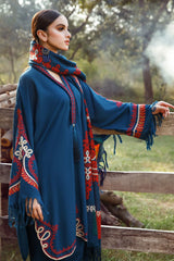 MARIA B-UNSTITCHED 3PC KHADDAR HEAVY EMBROIDERED SUIT-PK-3103