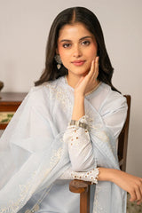 CROSS STITCH-UNSTITCHED 3PC LAWN EMBROIDERED SUIT-PK-5691