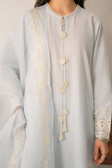 CROSS STITCH-UNSTITCHED 3PC LAWN EMBROIDERED SUIT-PK-5691