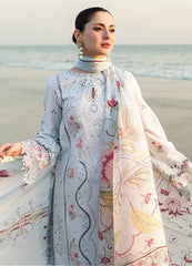 QALAMQAR - UNSTITCHED 3PC LAWN EMBROIDERED SUIT-PK-5733