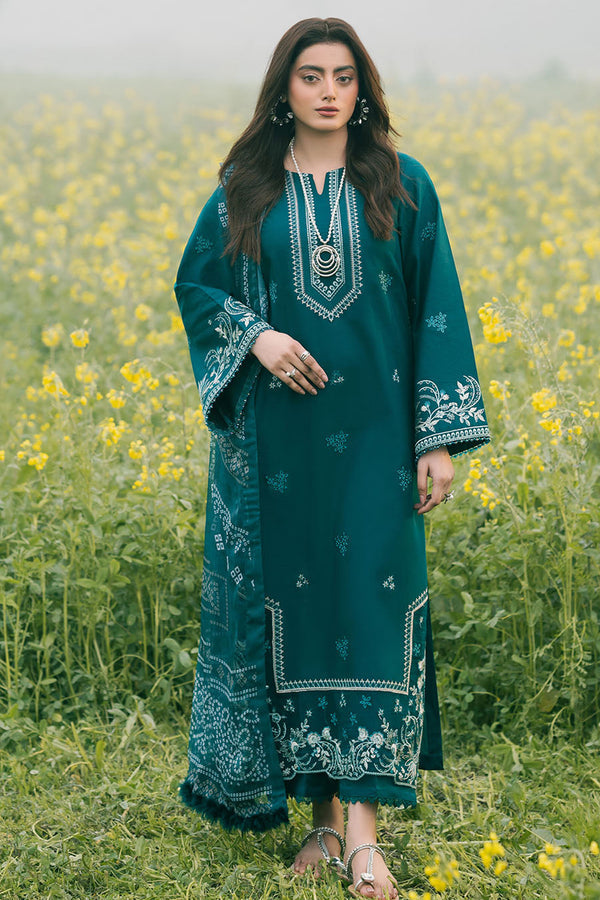 IZEL-UNSTITCHED 3PC LAWN EMBROIDERED SUIT-PK-4626