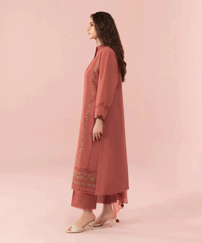 SAPPHIRE-UNSTITCHED 3PC DHANAK EMBROIDERED SUIT-PK-3542
