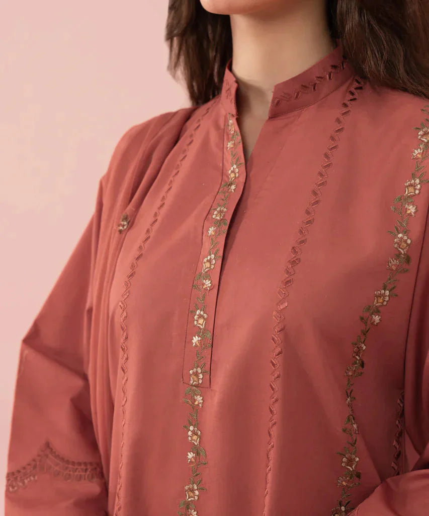 SAPPHIRE-UNSTITCHED 3PC DHANAK EMBROIDERED SUIT-PK-3542