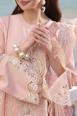 QALAMQAR-UNSTITCHED 3PC LAWN CHIKANKARI HEAVY EMBROIDERED SUIT-PK-4698