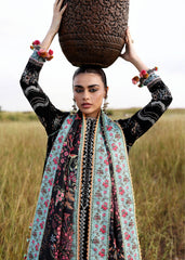 HUSSAIN REHAR-UNSTITCHED 3PC KARANDI EMBROIDERED SUIT-PK-5220