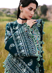 HUSSAIN REHAR-UNSTITCHED 3PC KARANDI EMBROIDERED SUIT-PK-5249