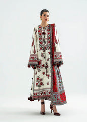 HUSSAIN REHAR-UNSTITCHED 3PC KARANDI EMBROIDERED SUIT-PK-5186
