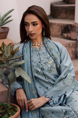 BATIK-UNSTITCHED 3PC LAWN EMBROIDERED SUIT-PK-4750