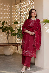 BATIK-UNSTITCHED 3PC LAWN EMBROIDERED SUIT-PK-4824