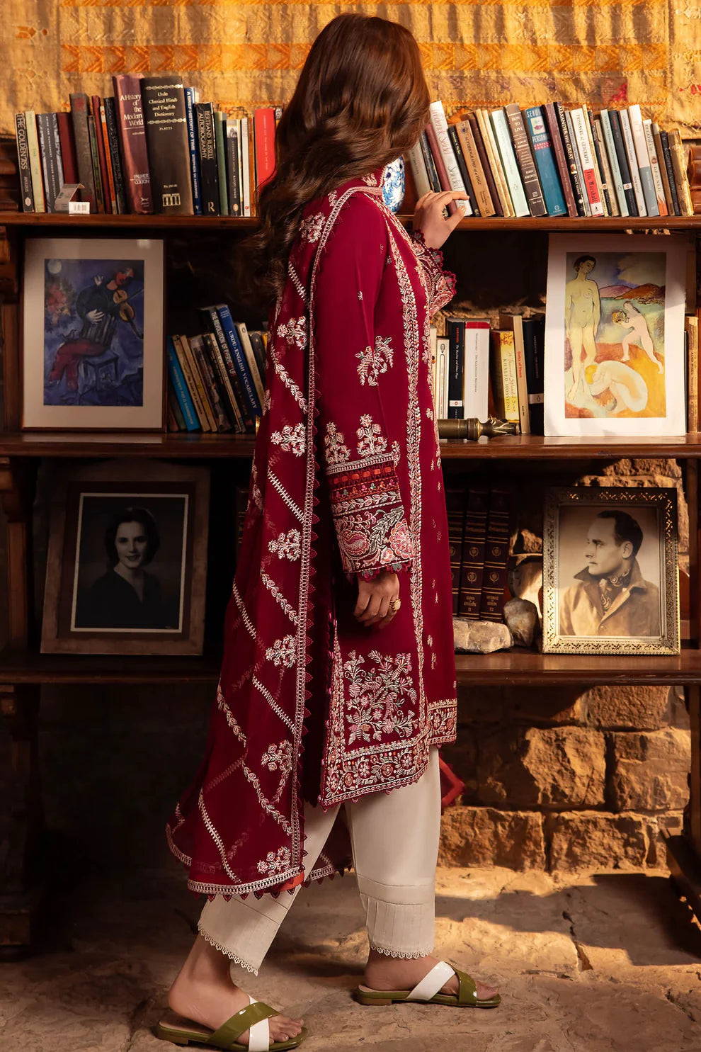 ZAHA-UNSTITCHED 3PC DHANAK EMBROIDERED SUIT-PK-4067