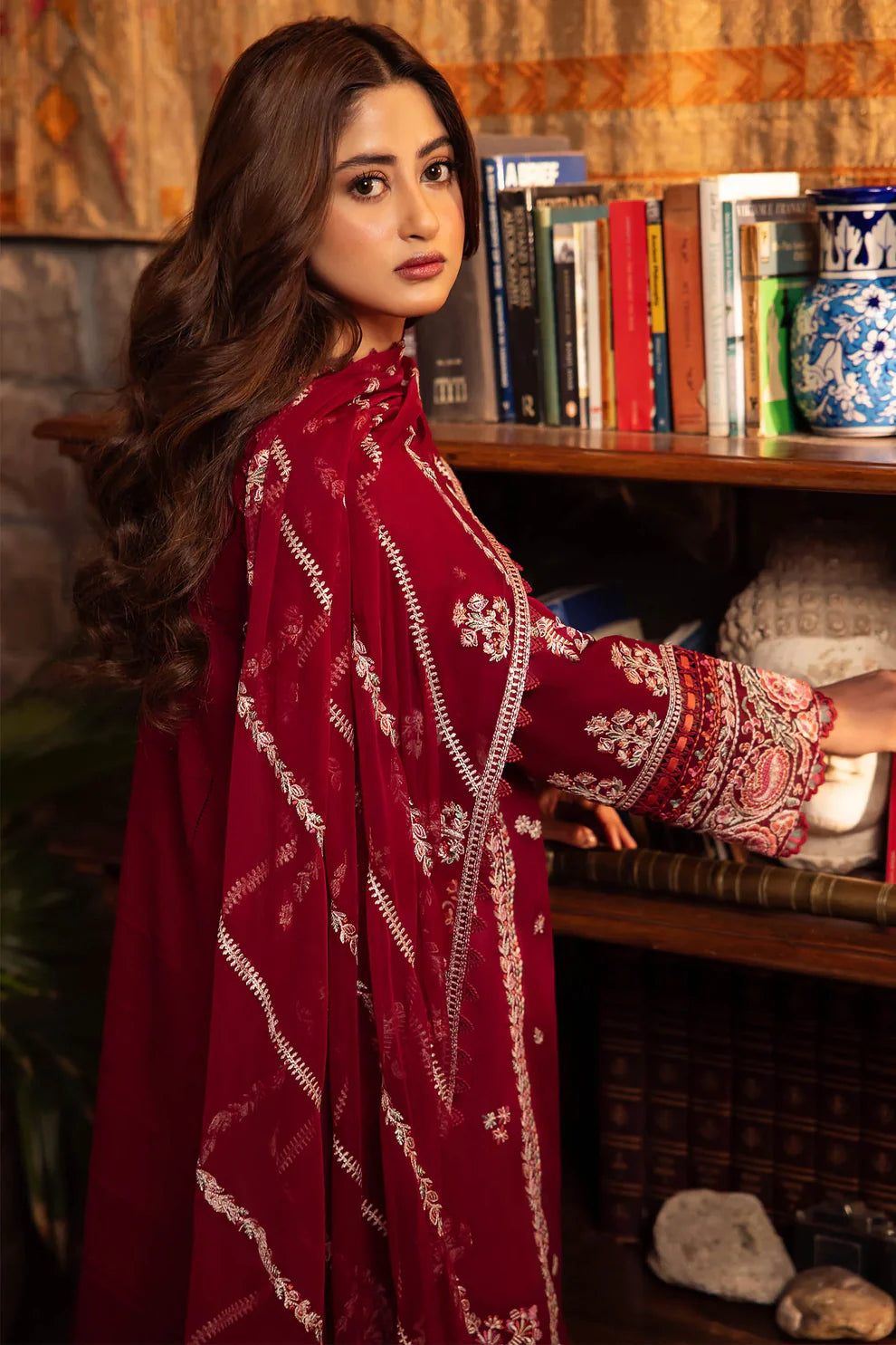 ZAHA-UNSTITCHED 3PC DHANAK EMBROIDERED SUIT-PK-4067